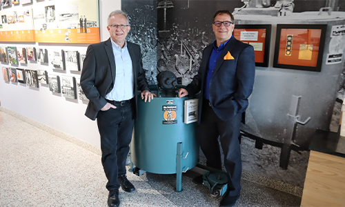 Clovis Rayzel and Budd Bentley, former and current president of Big Dutchman North America